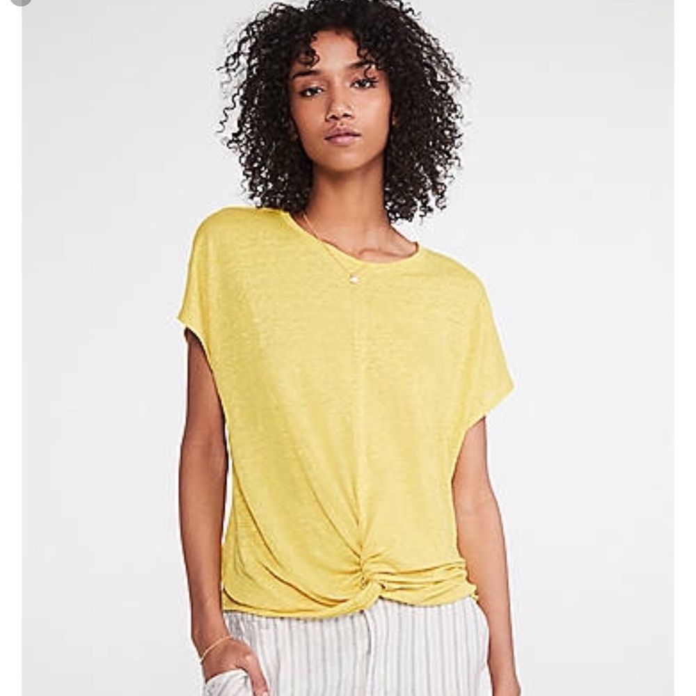 Lou & Grey Linen Twist Front Top Softserve Shirt